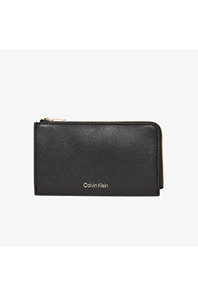 Calvin Klein Foil Logo Top Zip Kadın Siyah Kartlık