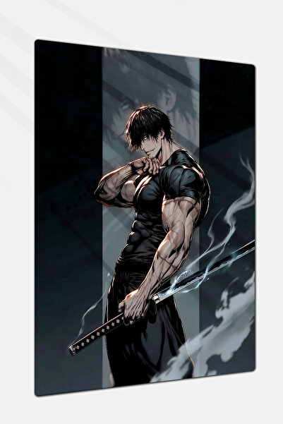 Charmbi Jujutsu Kaisen Toji Metal Poster Gamer Anime Film Tablosu – Parlak Ba...
