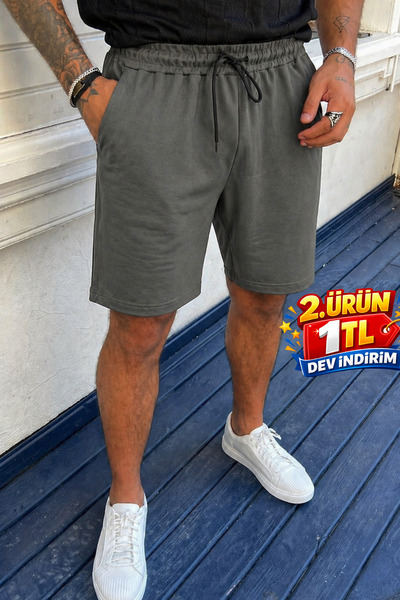 DAMGA JEANS Ανδρικό σορτς με ελαστική μέση, κομψές τσέπες και χαλαρή εφαρμογή...