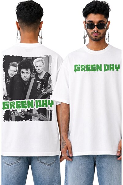 Fuddy Moda Unisex majica sa širokim krojem i otiskom na leđima, članovi Green...
