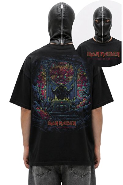 Fuddy Moda Μπλουζάκι Unisex με στάμπα στην πλάτη Iron Maiden Revelations, Υπε...