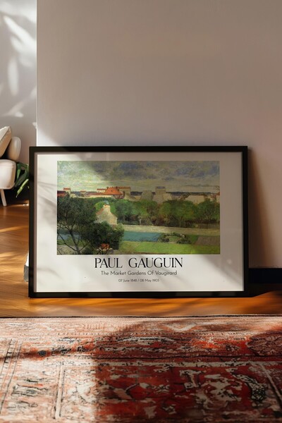 Postifull Paul Gauguin - the Market Gardens of Vaugirard, Black Framed Art Pr...