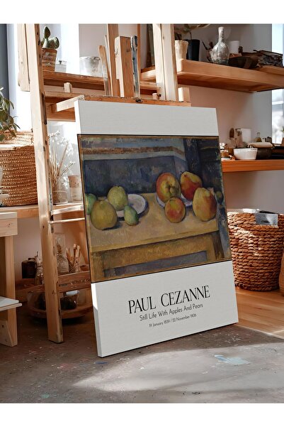 Postifull Paul Cezanne - Still Life with Apples and Pears, Canvas Painting, A...