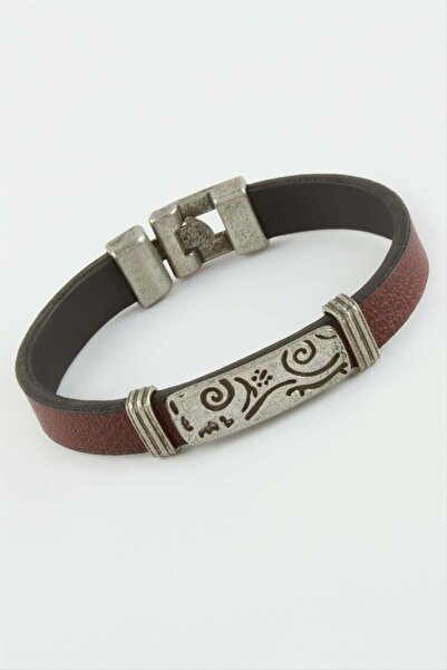 Generic Brand Tile Patterned Faux Leather Bracelet