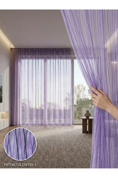LEVENT ÖZEL PratikTül Dekoratif Tül Tül Perde 300x255 cm Orta Işık Geçirgen