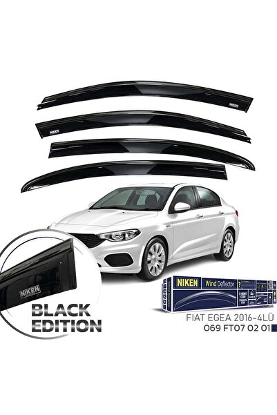 Niken Fiat Egea Cam Rüzgarlığı Siyah Kromlu 2016- 4'Lü