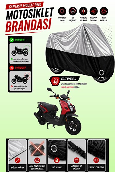 Cemku Twin Top Gray - Bottom Black Mondial 150 Argent Compatible Engine Cover...