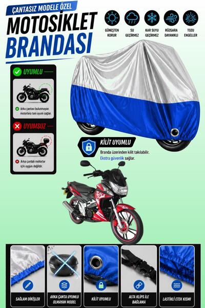 Cemku Twin Top Gray - Bottom Blue Yuki Yıldız 130 Compatible Engine Tarpaulin...