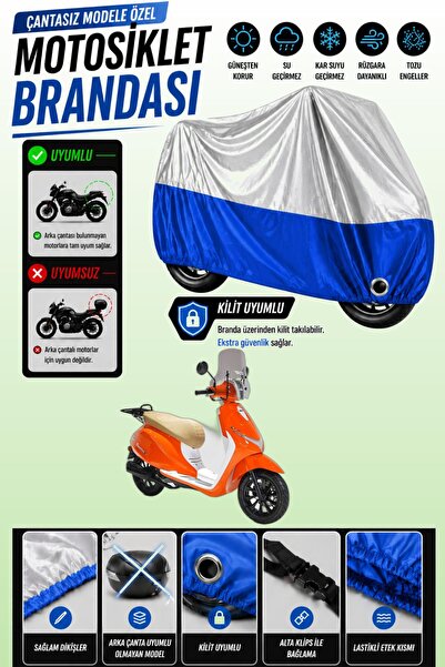 Cemku Twin Top Gray - Bottom Blue Rks Premium 125 Compatible Engine Tarpaulin...