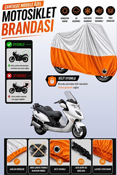 Cemku Twin غطاء محرك متوافق مع Kymco Grand Dink 250 باللون الرمادي من الأعلى ...
