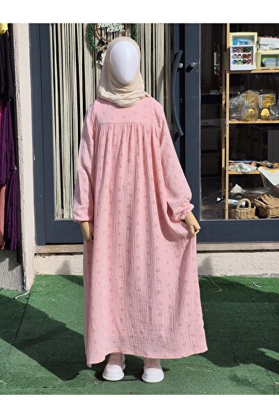 Nurul kisve Müslin Çocuk Tesettür Elbise %100 pamuk