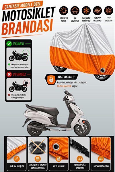 Cemku Twin Top Gray - Bottom Orange Hero Dash Lx 110 Compatible Engine Cover,...