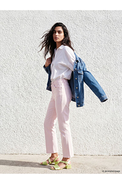 LC Waikiki Esvab • Modern & Distinctive Cropped Spanish Flare Women's Jean Pants