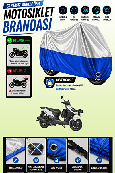 Cemku Twin غطاء محرك متوافق مع Kymco Agility Carry 125i باللون الرمادي من الأ...