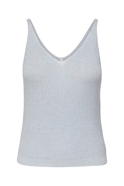 ONLY ONLSHINA SL GLITTER TOP KNT Kadın Mavi Bluz - 15322379