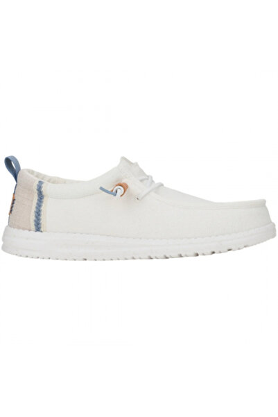 HEY DUDE Wally Craft Linen White Stone Grey Erkek Günlük Ayakkabı 43086-1SO