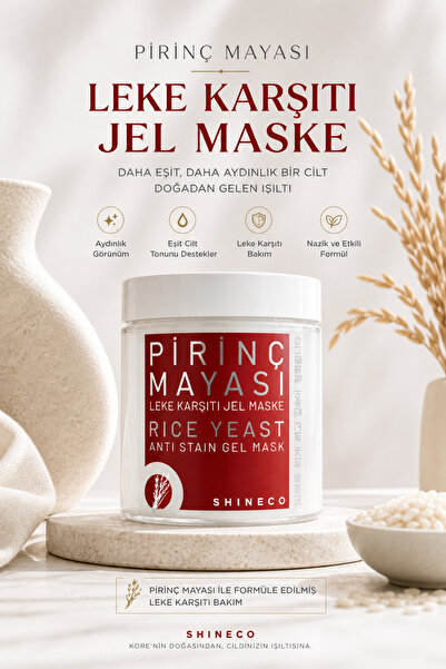 Shineco Pirinç Mayası Leke Karşıtı Jel Maske | Cilt Tonu Eşitleyici, Aydınlat...