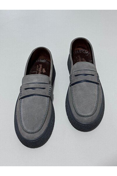 Greyybull Shoes Γκρι καστόρινα καλοκαιρινά παπούτσια loafer - εύκαμπτα, άνετα...