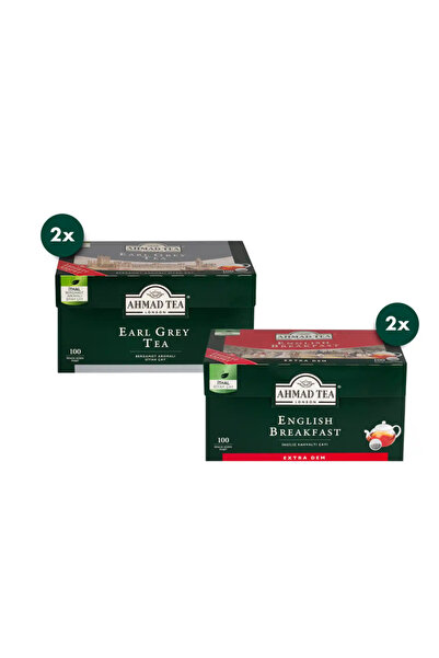 Ahmad Tea Avantaj Paketi 2’li (Earl Grey + English Breakfast 100’lü Poşet Çay)
