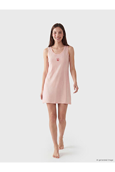 LC Waikiki Crew Neck Printed Women's Nightgown