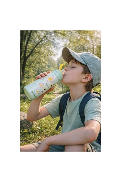 OEM Termos copii reutilizabil, 680 ml, verde, 26x8 cm