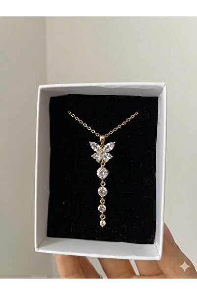 Rose and Light قلادة فراشة معلقة