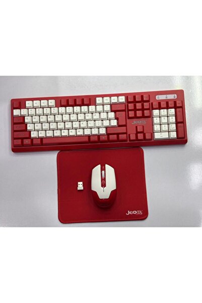 gaman 2.4G Kablosuz Klavye Mouse Seti - Şık Kırmızı Tasarım, Ev ve Ofis İçin ...