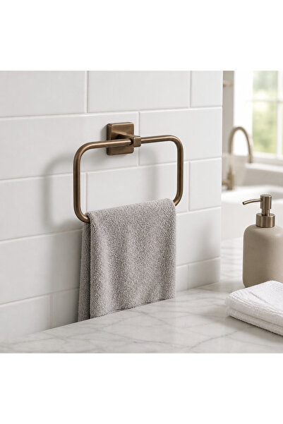 İSAOĞLU YAPI Antik Gold Banyo Havluluk Eskitme Gold Pirinç Paslanmaz Çelik Ha...