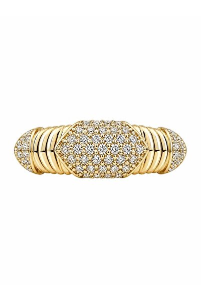 Laviona jewelry Xuping 14k Kaplama Altıgen Model Taşlı Yüzük