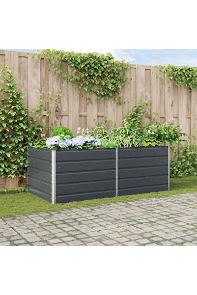 vidaxl Jardiniera Antracit 195 x 100 x 75 cm Otel Galvanizat