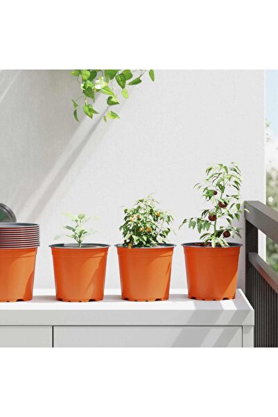 vidaxl Vaza pentru flori 200 pcs Terracota Ã˜ 15 x 13 cm Plastic