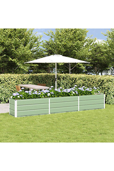 vidaxl Jardiniera Verde pastel 290 x 50 x 45 cm Otel Galvanizat