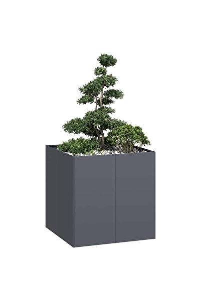 vidaxl Jardiniera Antracit 80x80x80 cm Otel