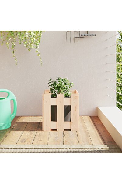 vidaxl Jardiniera gradina design gard, 30x30x30 cm, lemn masiv de pin