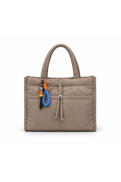 PaminBags Aksesuar Satin Imported Charmlı Square Bag Pmn0054