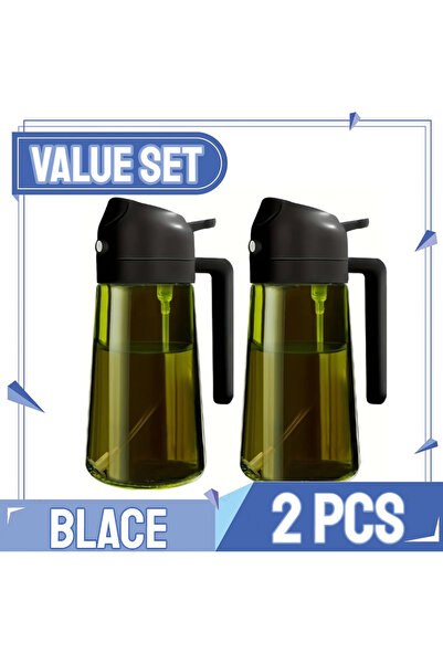 Choice17 Upgraded-2PCS-black Oil Dispenser Seasoning Accessories Oil Cruet Bo...
