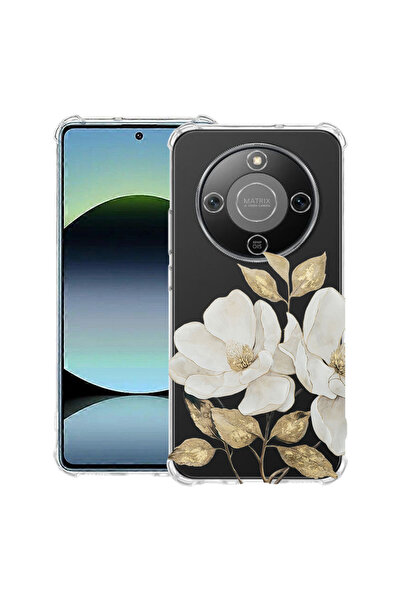 bestcase Husă Antișoc pentru Honor Magic8 Lite, Florală - Camelie Aurie, 3128...