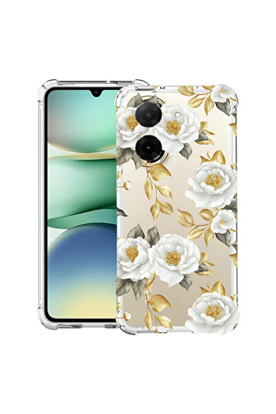 bestcase Husă Antișoc pentru Xiaomi Redmi A5 (171mm), Florală - Camelie Aurie...