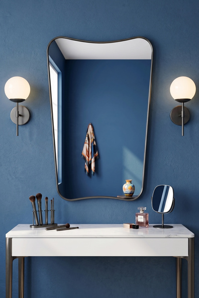 Fawdecor Butterfly Modern Lavabo Üstü Duvar Aynası, Şık Tasarım Salon & Antre...