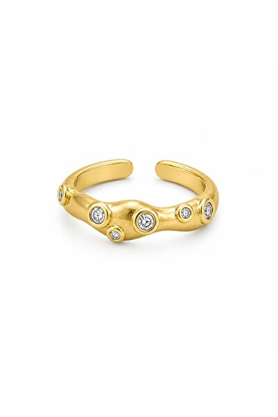 CHARMLUCKY Stone-Set Matte Ring (Adjustable)