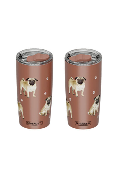 E&S Pets كوب سيرينجيتي مطبوع بتصميم كلب البج، معزول بجدار مزدوج مفرغ الهواء، ...