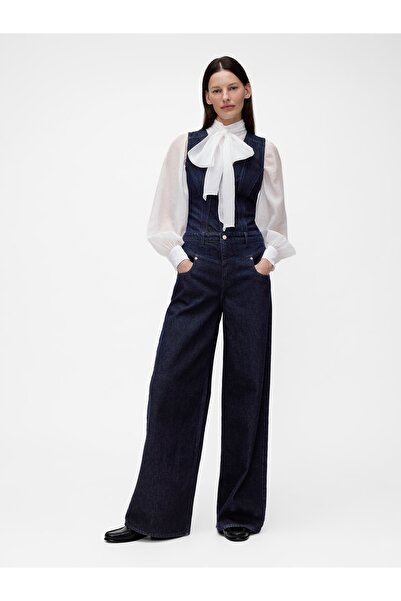 GAP Kadın Koyu Mavi GapStudio Denim Tulum