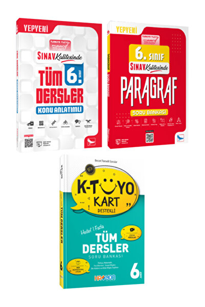 Sınav Yayınları 6. Sınıf Tüm Dersler Konu Anlatımı+ Paragraf Soru Bankası+ Ka...