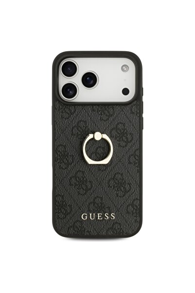 Guess Θήκη 4G με βάση δαχτυλίδι για iPhone 17 Pro Max - Μαύρο