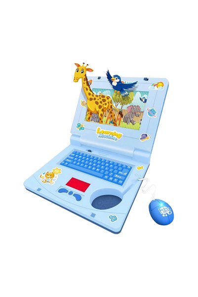 OEM Laptop Educativ Interactiv pentru Copii cu Sunete, Lumini și Ecran Animat, Mouse Inclus, 3 Moduri de Joacă și Învățare, Jucărie Educativă 3+ Ani