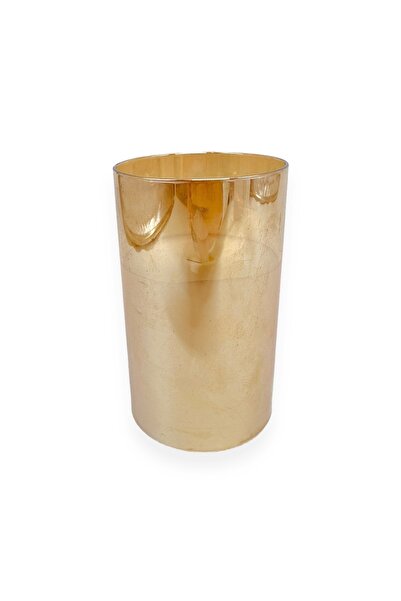 AFO LED candle in colored glass 7.5x12.5cm