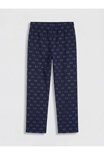 LC Waikiki Pantaloni de pijama pentru bărbați, albastru marin, cu croială nor...