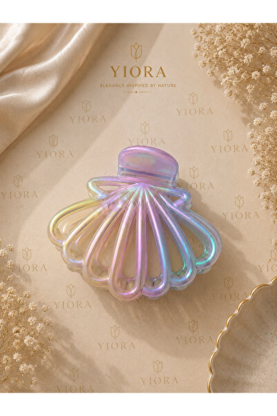 yiora Hologramlı Soft Pastel Renkli Deniz Kabuğu Mandal Toka