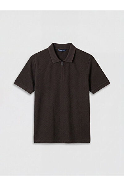 LC Waikiki RMZ GİYİM FARKİLYA Tricou pentru bărbați cu guler tip Roba, cu tex...