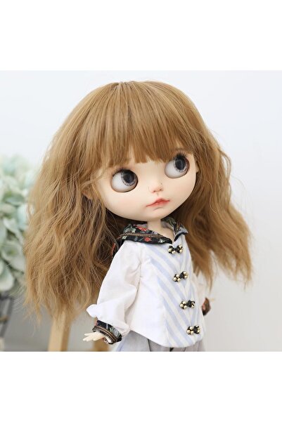 Linfairy Long wig for dolls, 24 cm to 27 cm long, from Wigs, brown color